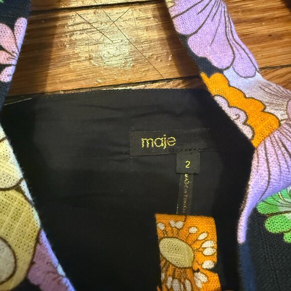 Maje Floral Crop Top - Picture 4 of 6